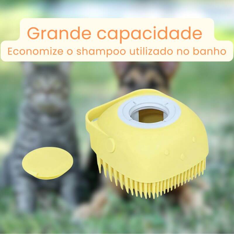 Esponja De Silicone Para Banho Com Dispenser de Shampoo