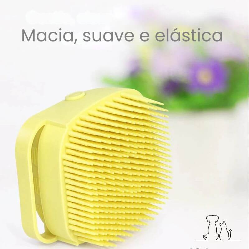 Esponja De Silicone Para Banho Com Dispenser de Shampoo