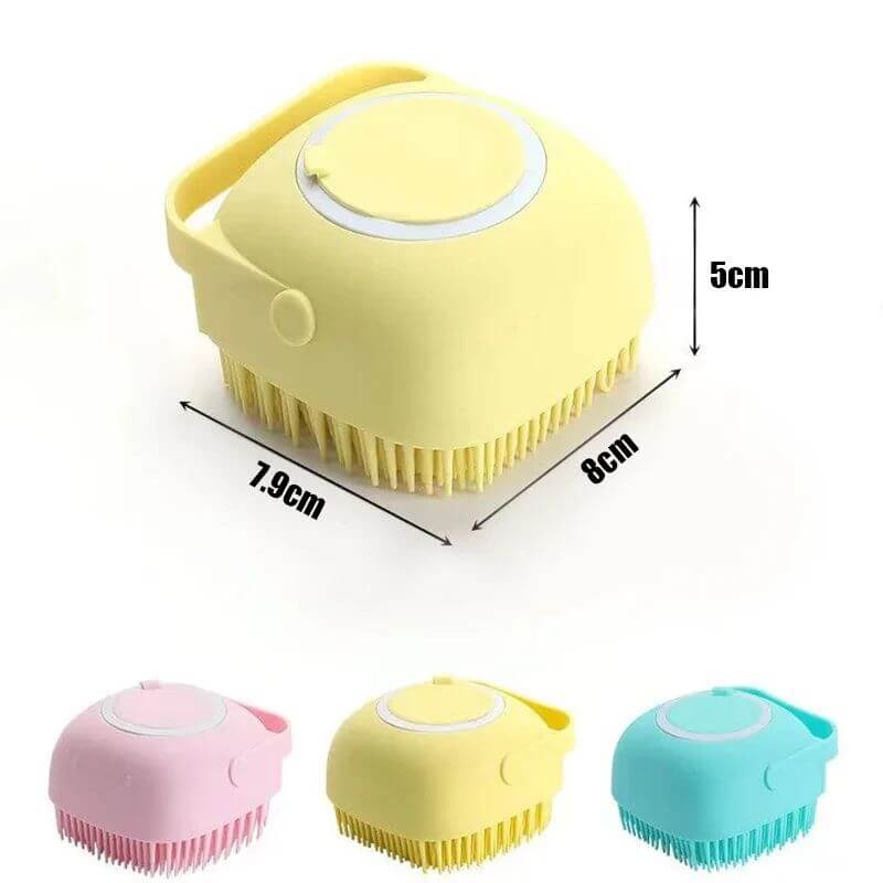 Esponja De Silicone Para Banho Com Dispenser de Shampoo