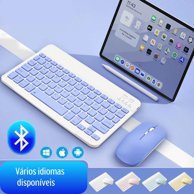 Kit Teclado e Mouse sem Fio - Pop Trend