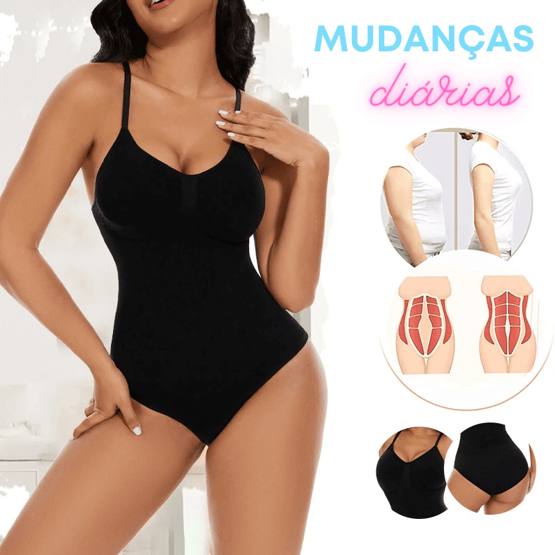 Bodysuit Sem Costura com Levantamento de Bumbum - Pop Trend