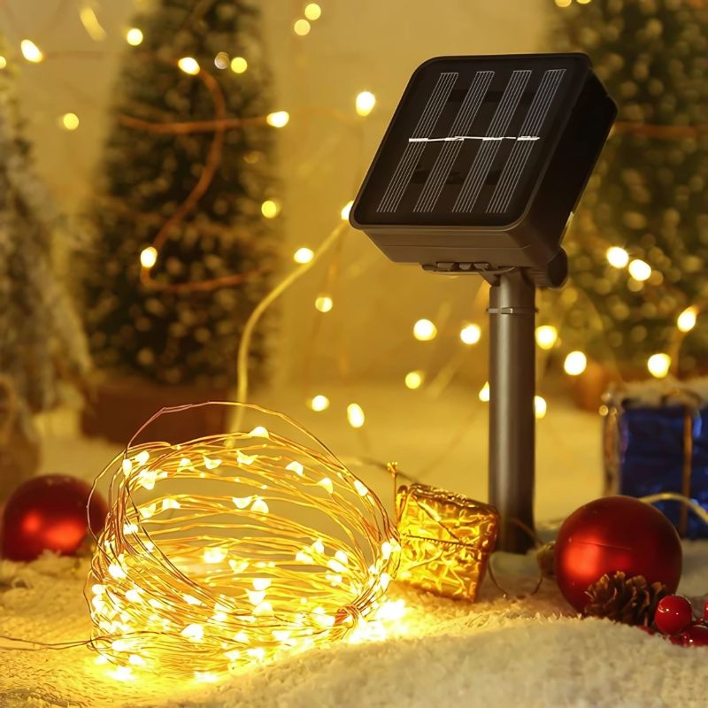 Luzes de Natal com Placa Solar