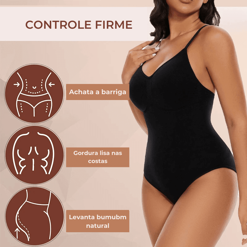 Bodysuit Sem Costura com Levantamento de Bumbum - Pop Trend