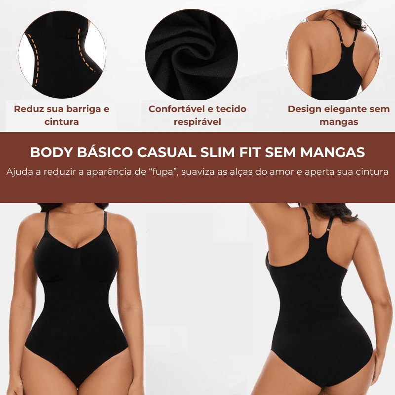 Bodysuit Sem Costura com Levantamento de Bumbum - Pop Trend