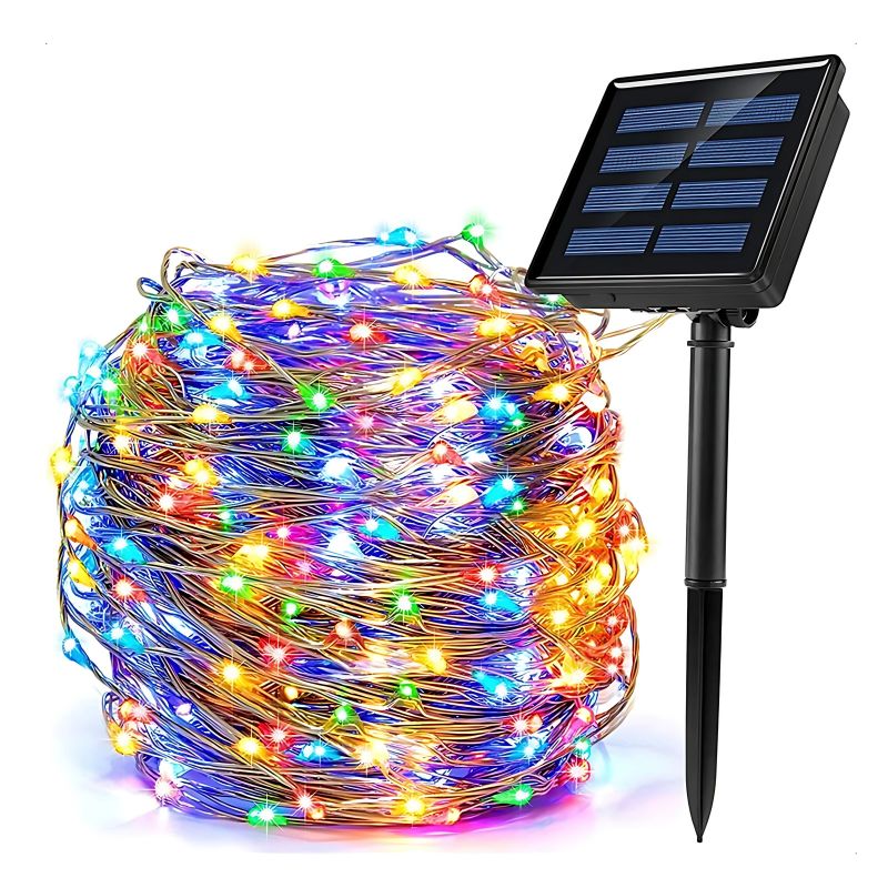 Luzes de Natal com Placa Solar