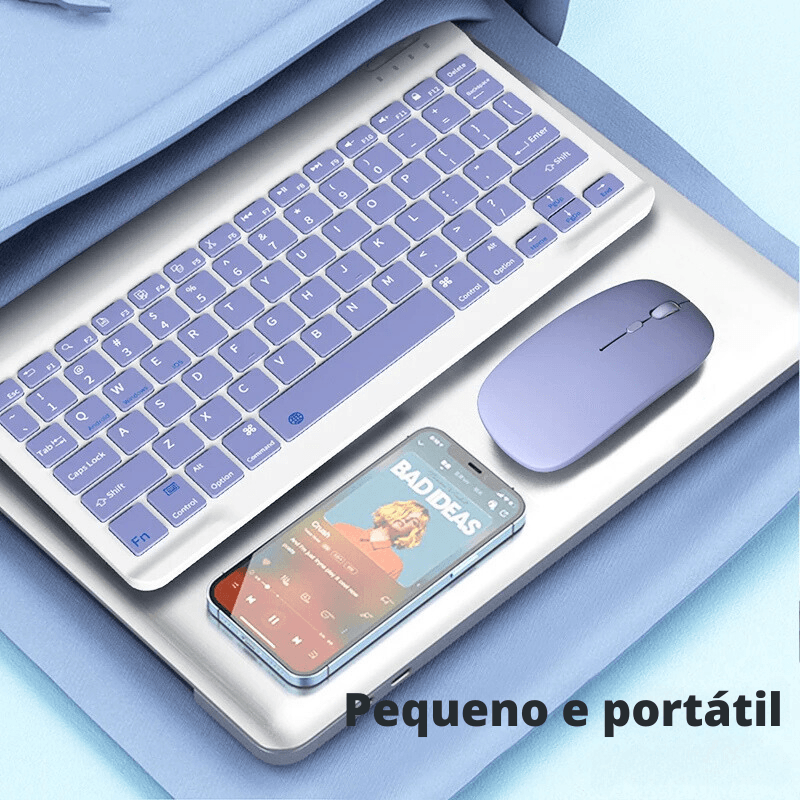 Kit Teclado e Mouse sem Fio - Pop Trend